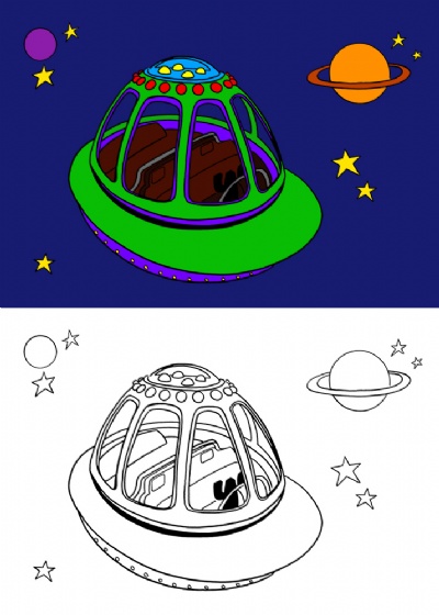 Dessin La soucoupe 2
